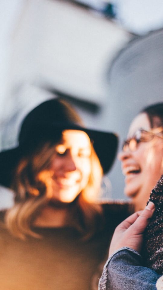 Girls laughing